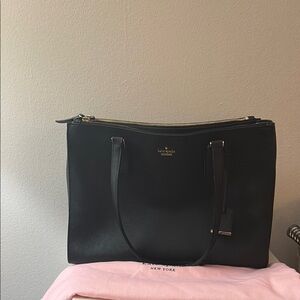 Kate Spade Black Leather Tote Bag